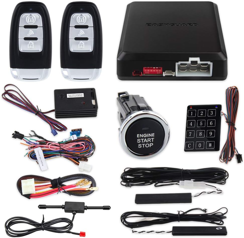 Rolling Code Car Alarm System with Keyless Entry Push Start N91878