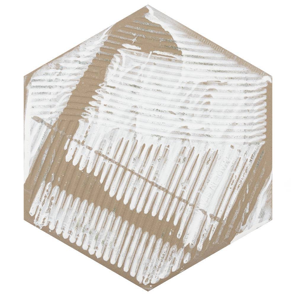 Aster Hex Azul Encaustic Porcelain Floor and Wall Tile N322