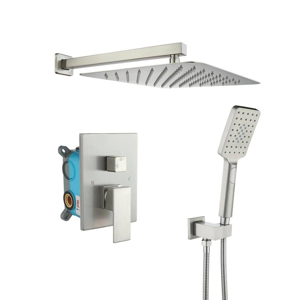 Wall Mount Dual Shower Heads in Brushed Nickel R561956