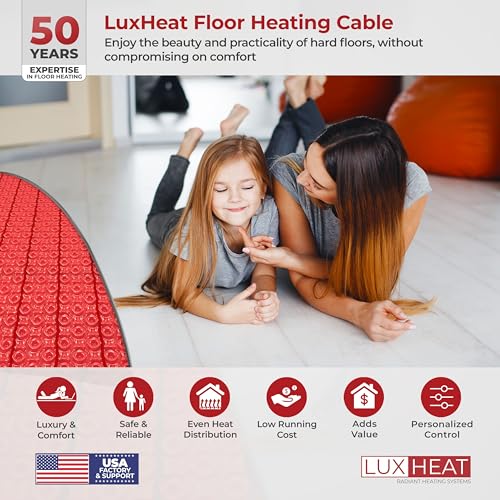 Electric Radiant Floor Heating System with Programmable Thermostat R78637