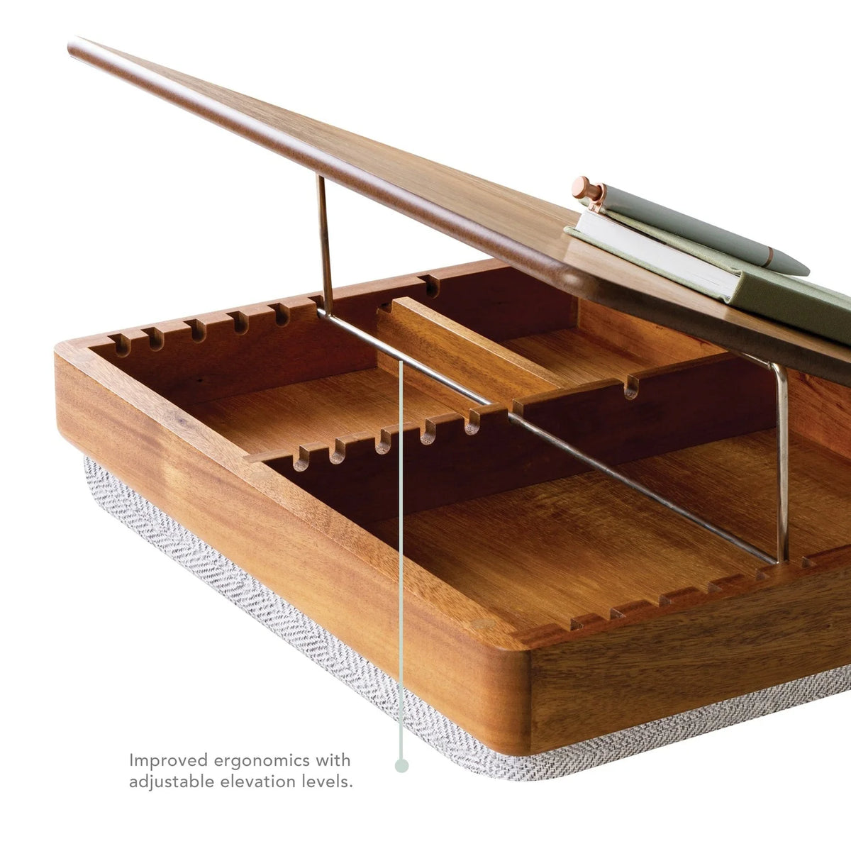 Natural Acacia Wood Lap Desk with Storage D883061