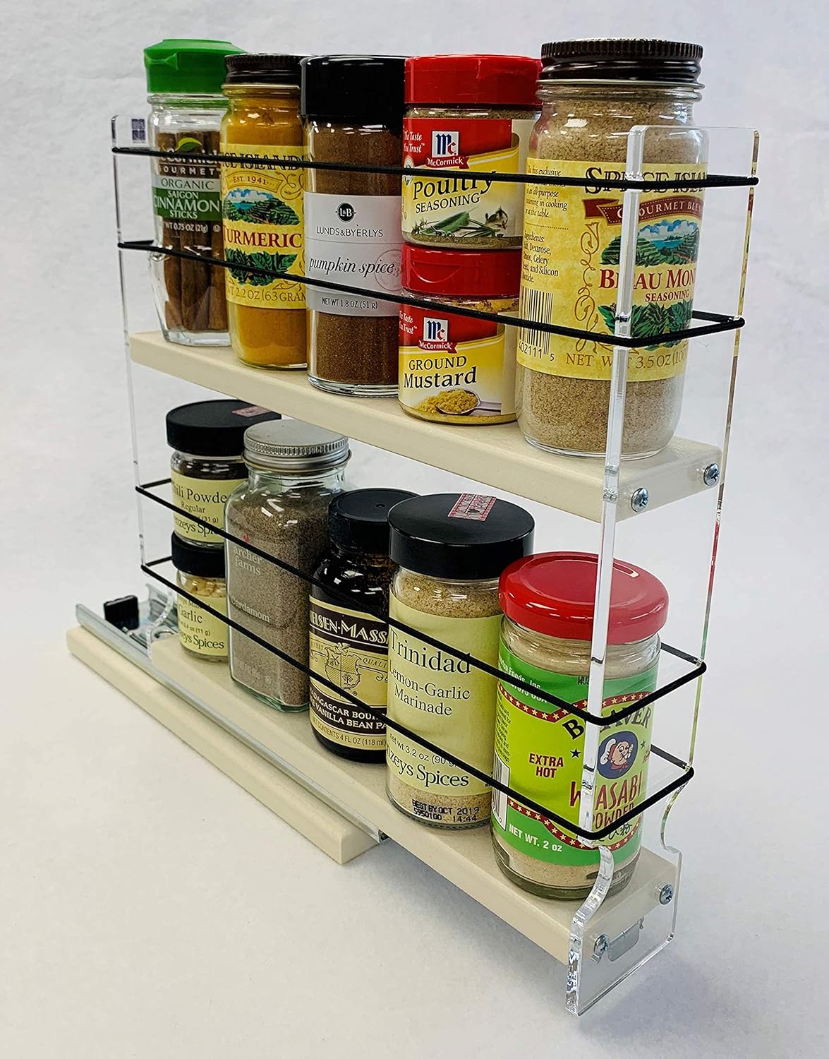 Vertical Spice Rack 10 Capacity Drawer Access H72453