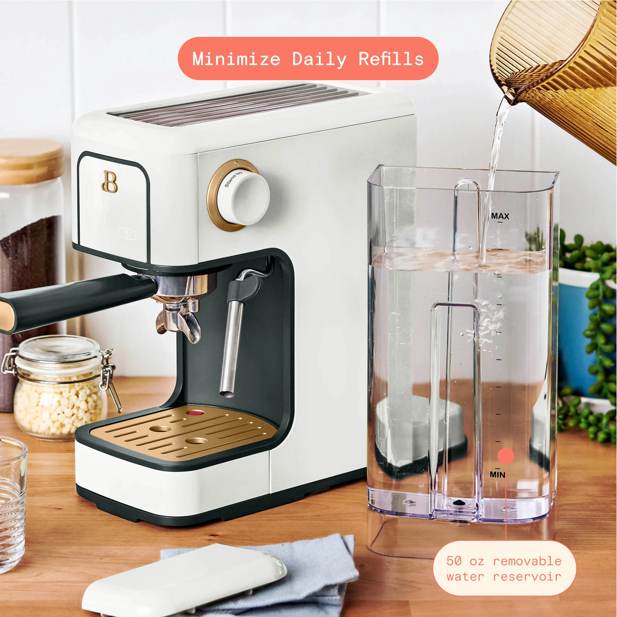 White 20-Bar Espresso Maker I567800