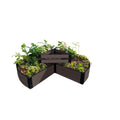 Weathered Wood 9 x 9 x 16.5 Circle Garden L431390