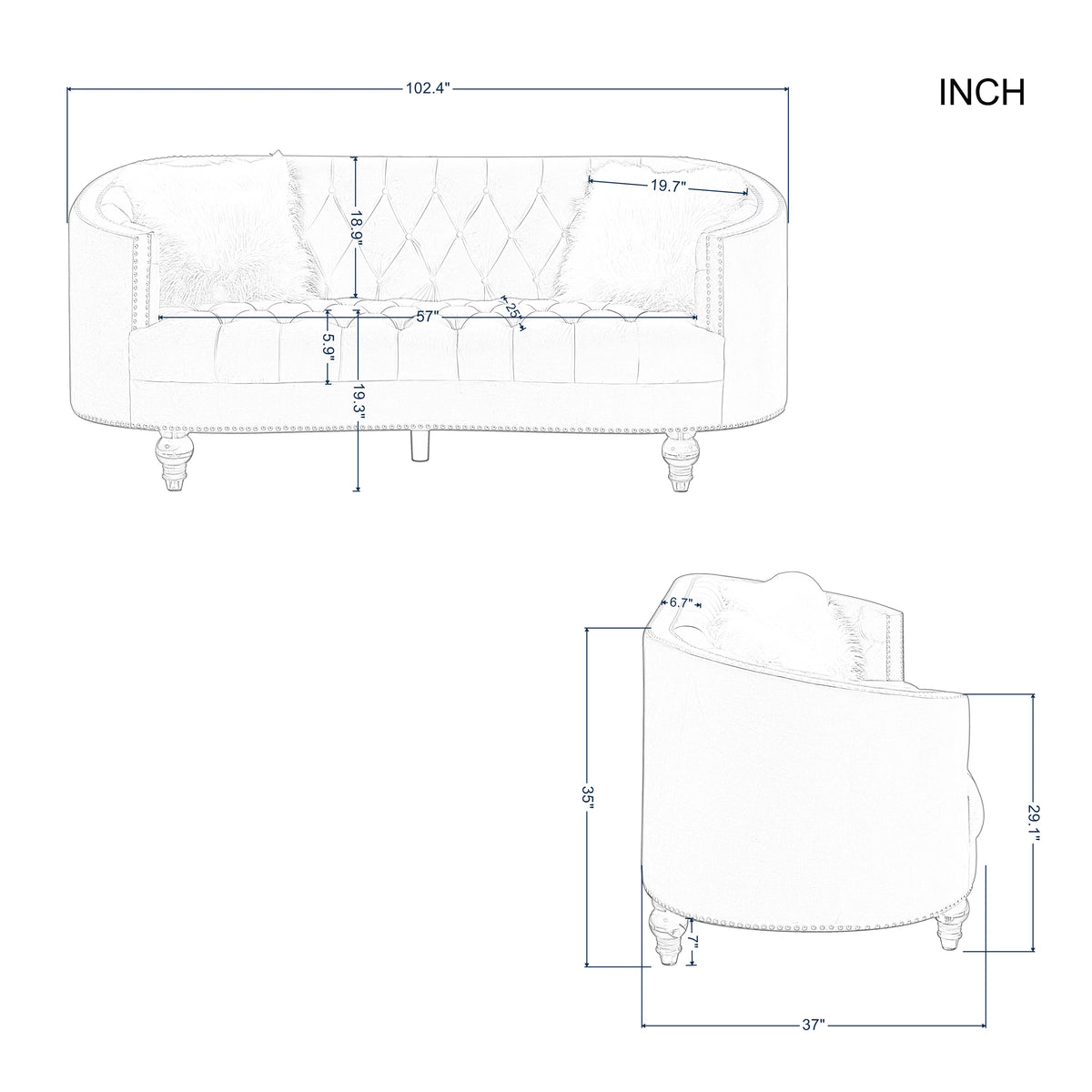 2 Piece Living Room Set F85255