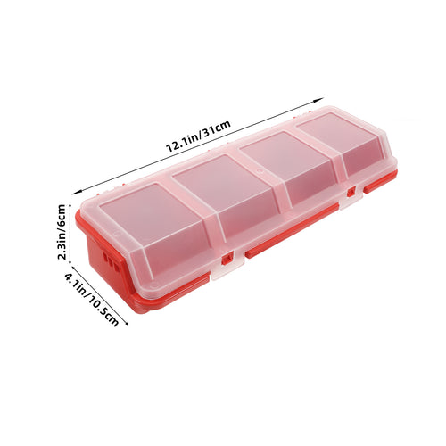 2 Pcs Screw and Nail Organizers Storage Parts Box S55996