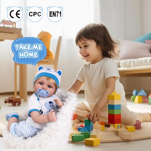 22 inch Lifelike Baby Doll with Feeding Accessories Doll Set L5292