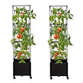 2 Pack 63" Large Outdoor Garden Planter Box with Trellis and Caster X815