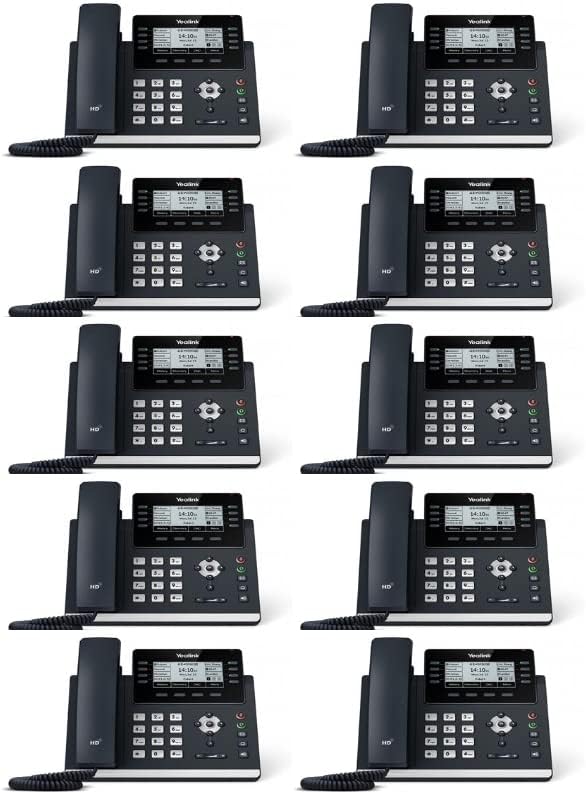 IP Phone 10 Pack 3.7-Inch Graphical Display Dual-Port Gigabit Ethernet PoE N22856