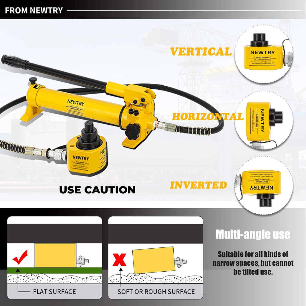 50 ton Low Profile Hydraulic Jack Cylinder with Hand Pump D661997