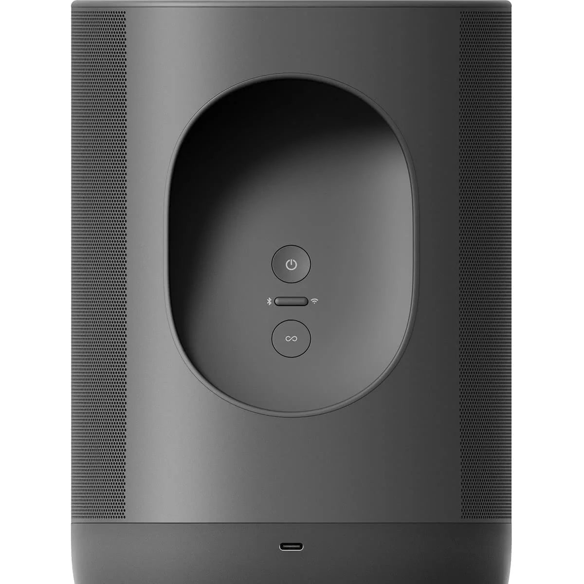 Black Portable Smart Battery-Powered Speaker with Bluetooth and Wi-Fi A720