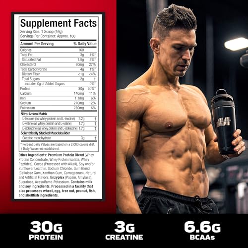 Whey Protein Powder (Strawberry, 2.2 Pound) Z139024