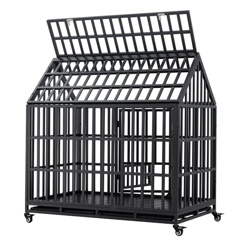 48 Inch Metal Dog Crate with Removable Trays X480643