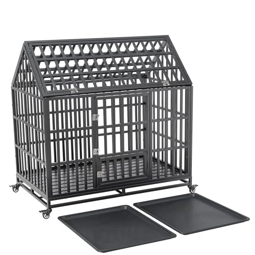 48 Inch Metal Dog Crate with Removable Trays X480643