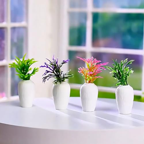10PCS Mini Flowers Miniatures for Fairy Garden Figurines Accessories Tiny Potted Plants V485698