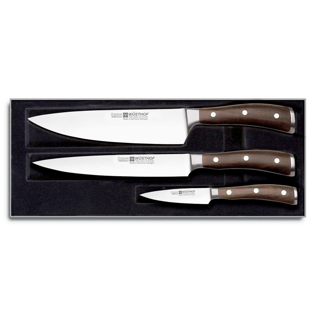 Set 3 Knives African Black T42143