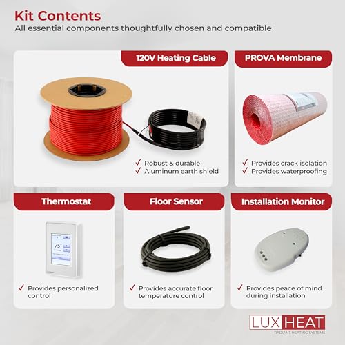 Electric Radiant Floor Heating System with Programmable Thermostat R78637