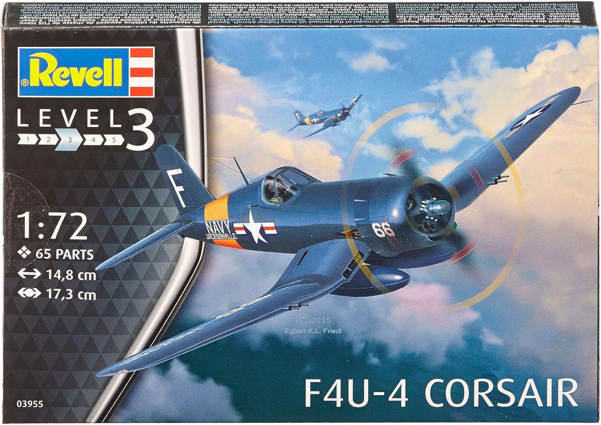 14.8 cm length 17.3 cm spanwidth F4U-4 Corsair Model Kit P480