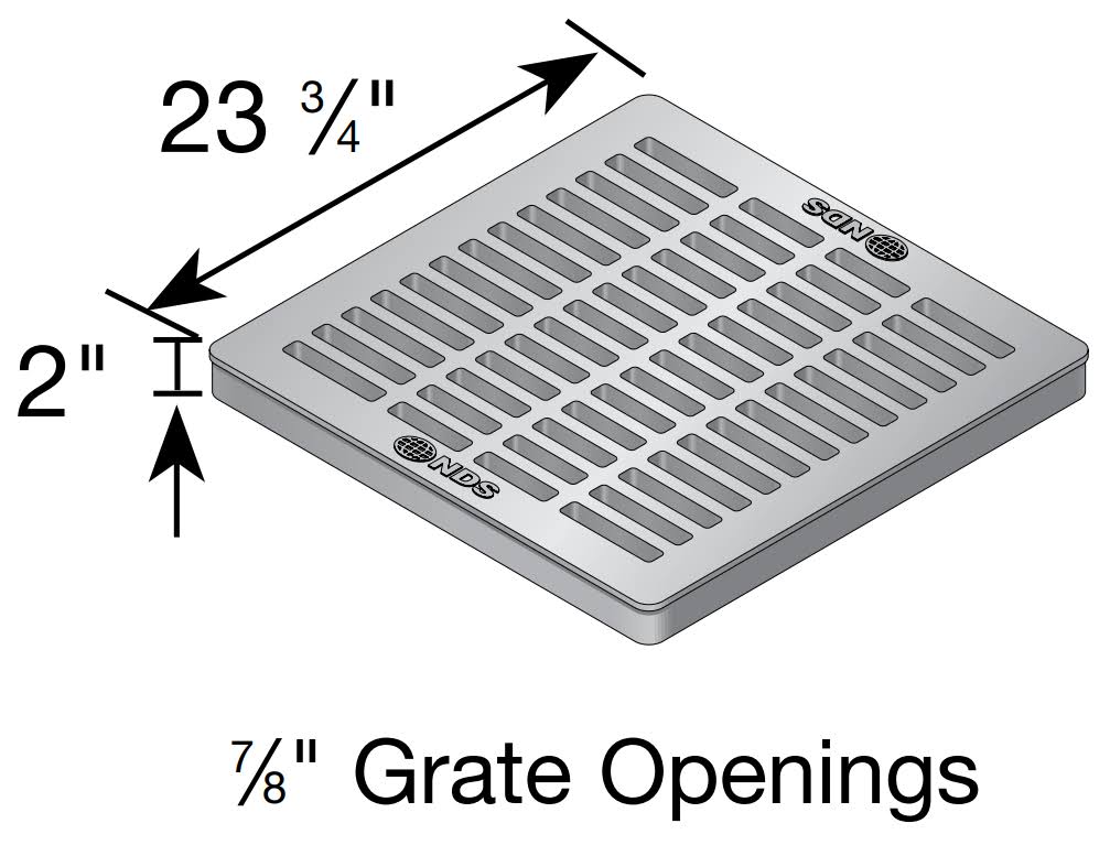 24x22 Catch Basin Kit with Black Plastic Grate N271051