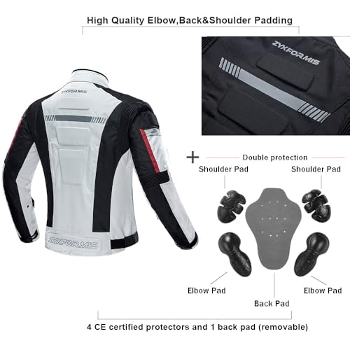 Waterproof Motorcycle Jacket with Armoured Protective Gear P485225
