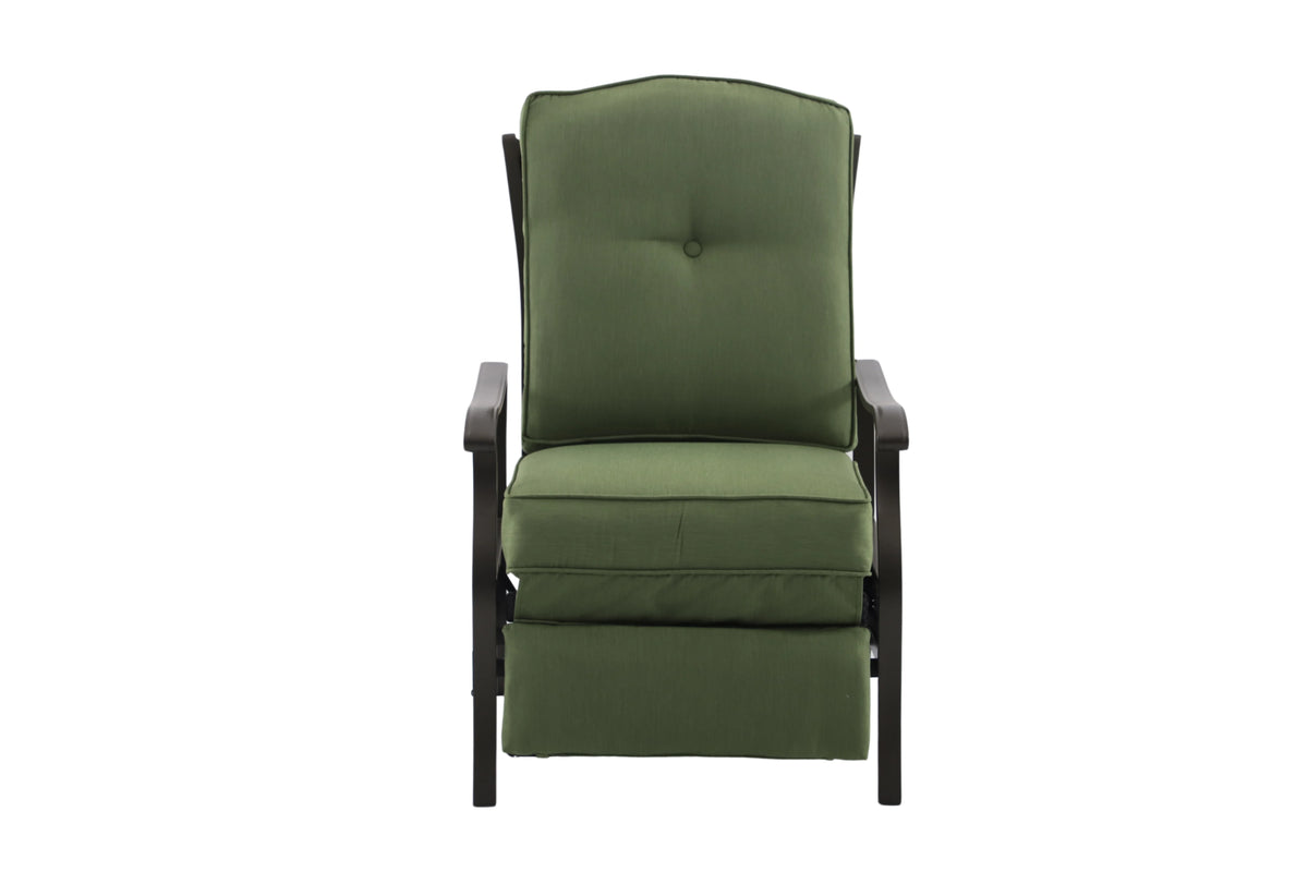Green Steel Outdoor Recliner L9706