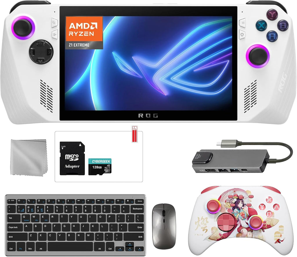 512GB Gaming Handheld 7-inch Touchscreen 120Hz FHD 1080p AMD Ryzen Z1 Extreme Processor 8 in 1 Bundle Y464