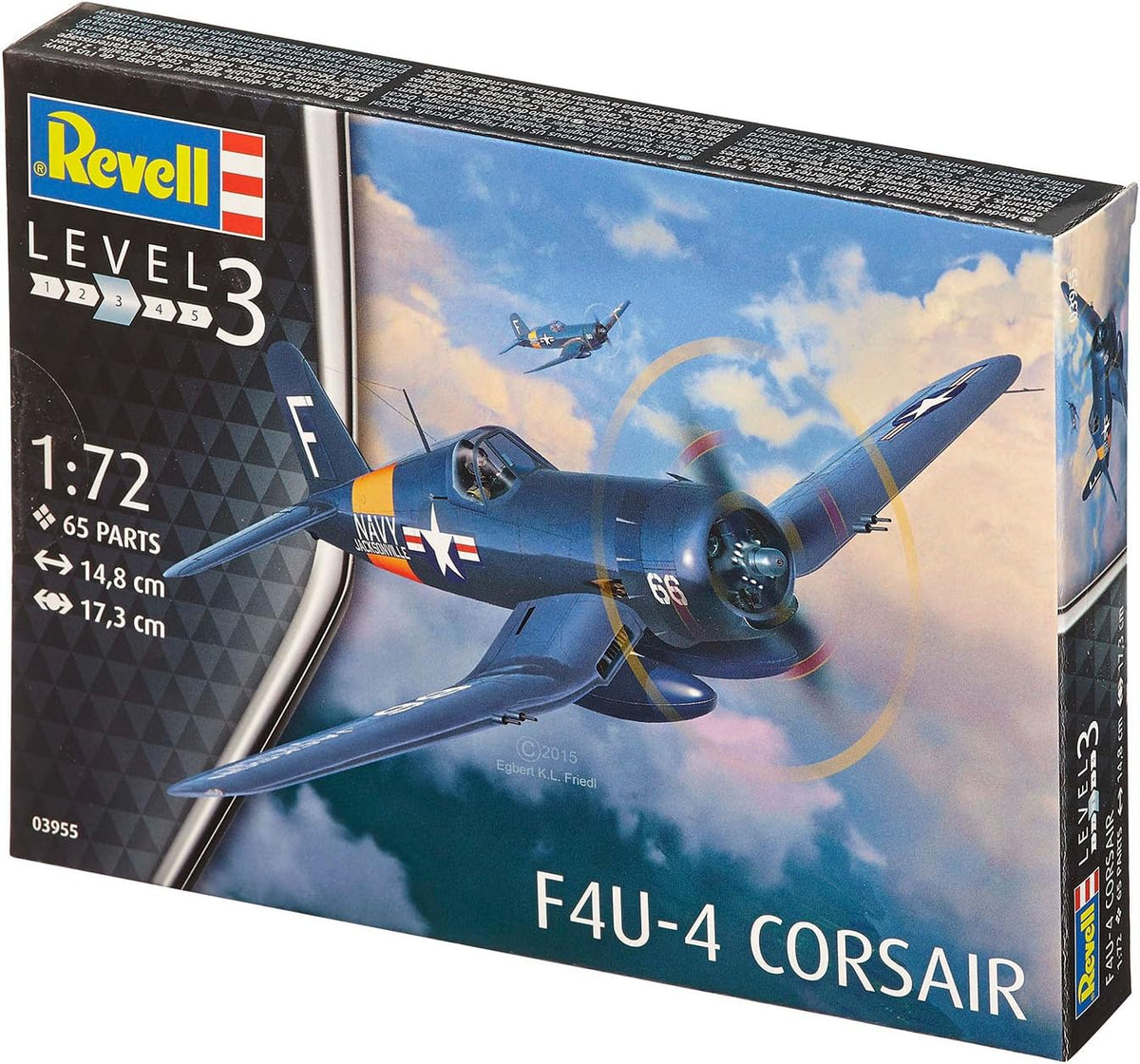 14.8 cm length 17.3 cm spanwidth F4U-4 Corsair Model Kit P480