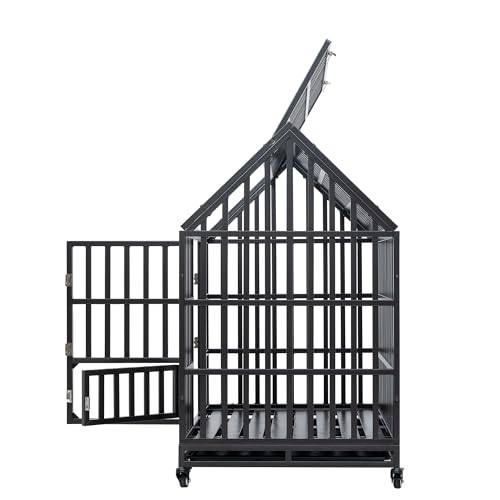 48 Inch Metal Dog Crate with Removable Trays X480643