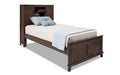 Brown Rustic Bookcase Bed N69817
