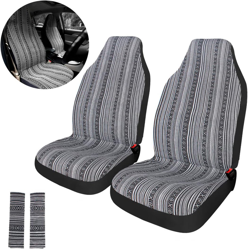Colorful 4pc Front Seat Covers with Seat-Belt Pad Protectors Q561