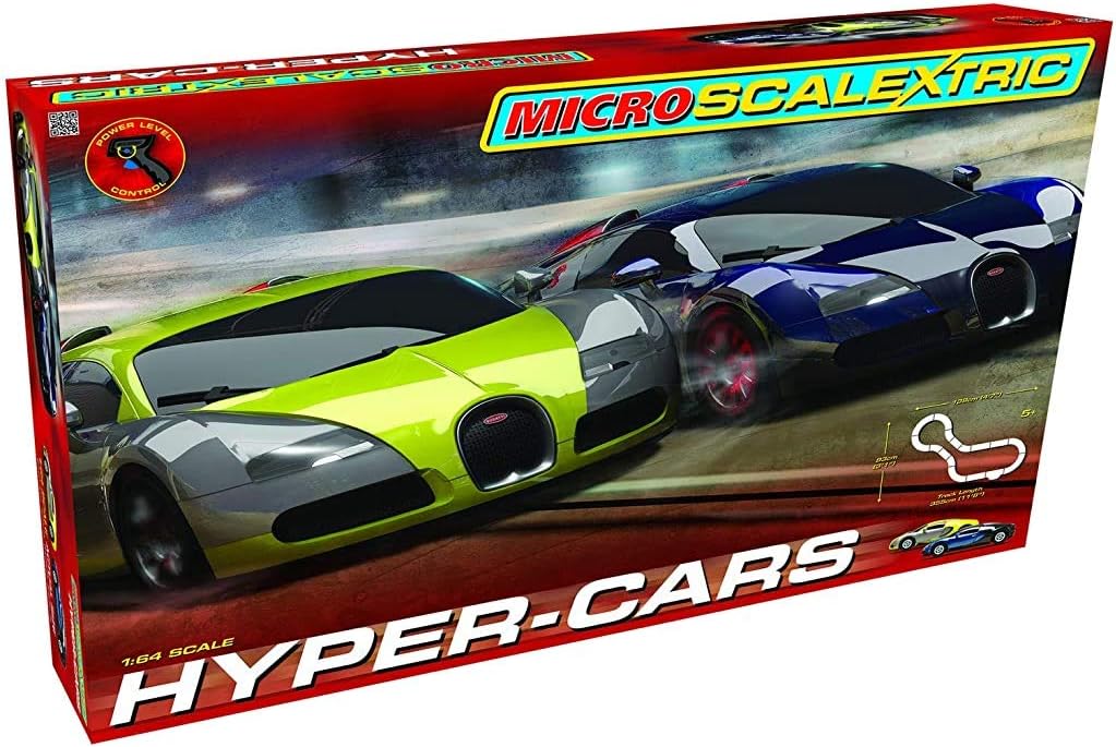 Micro Hyper-Cars Race Slot Car Set (1:64 Scale) H11128