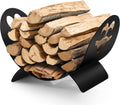 Black Metal Firewood Rack R470152