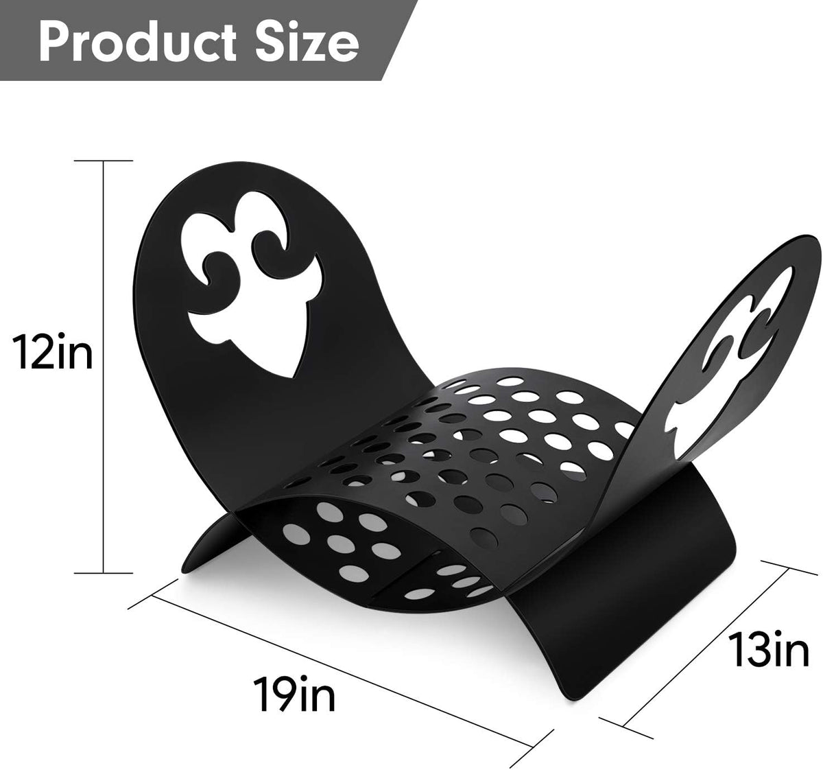 Black Metal Firewood Rack R470152