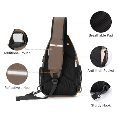 Sling Backpack Bag with USB Charging Port Z27402