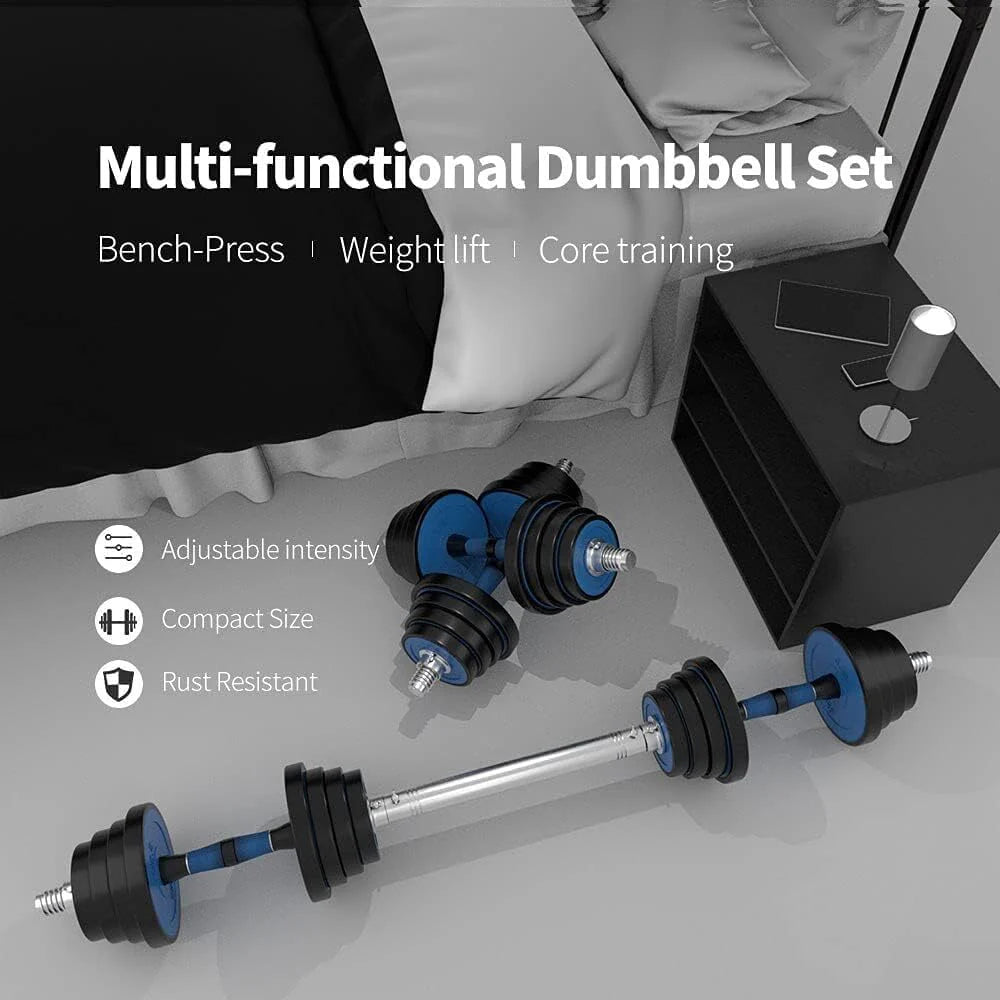 Adjustable 44lbs Dumbbells Barbell Set G800