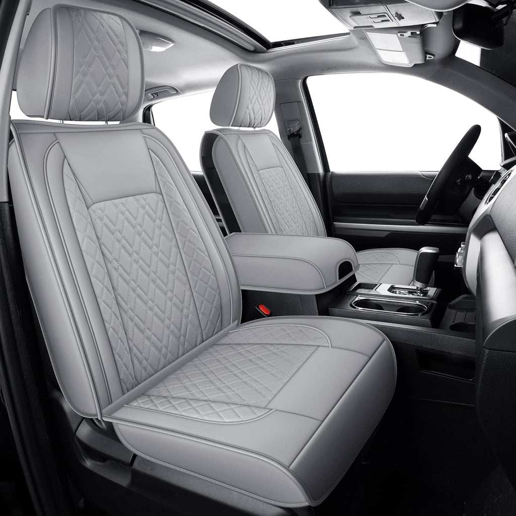 Black & Red Faux Leather Seat Covers J7918
