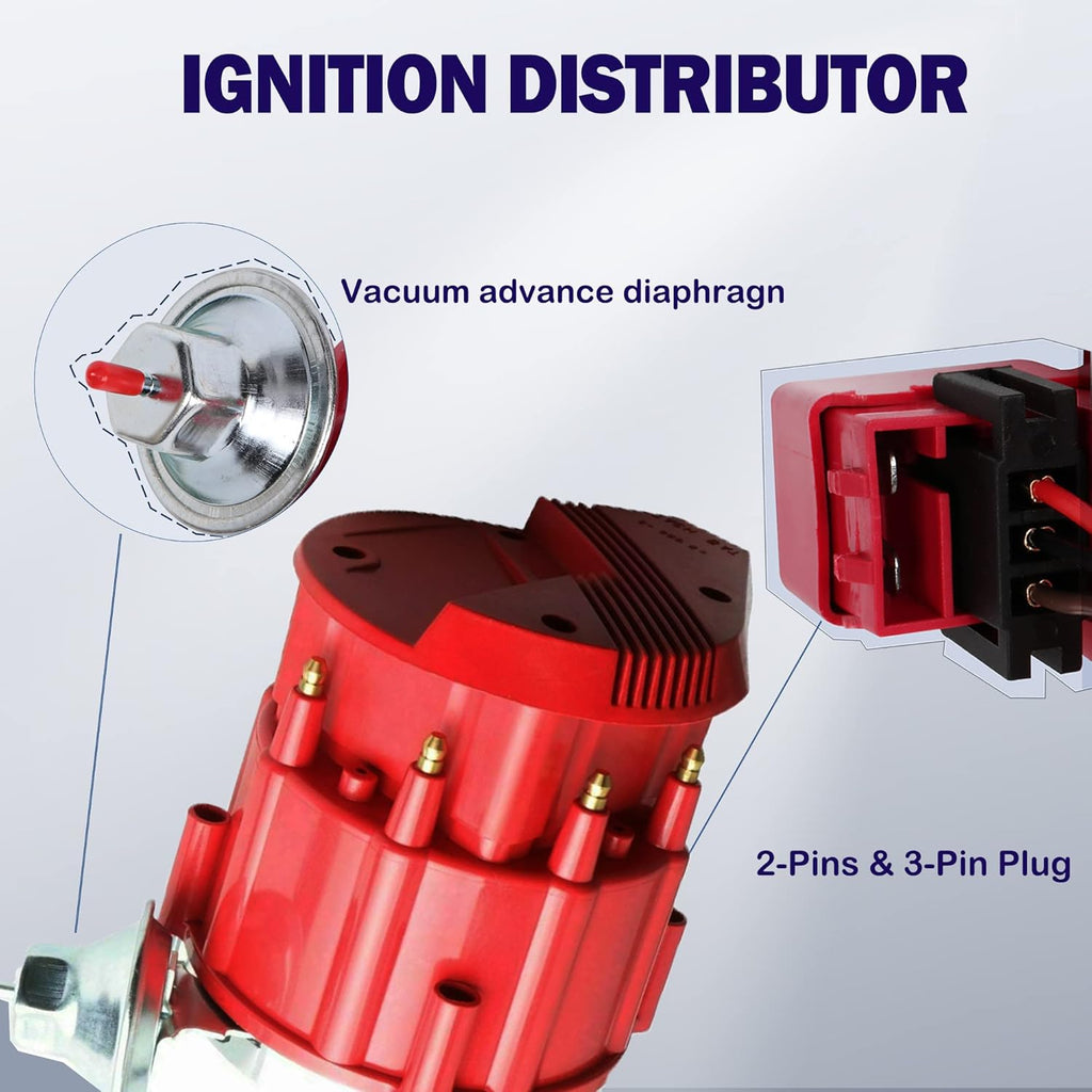 Red Cap Racing HEI Distributor Super Coil Compatible with Chevy SBC Small Block Pack of 2 B44357