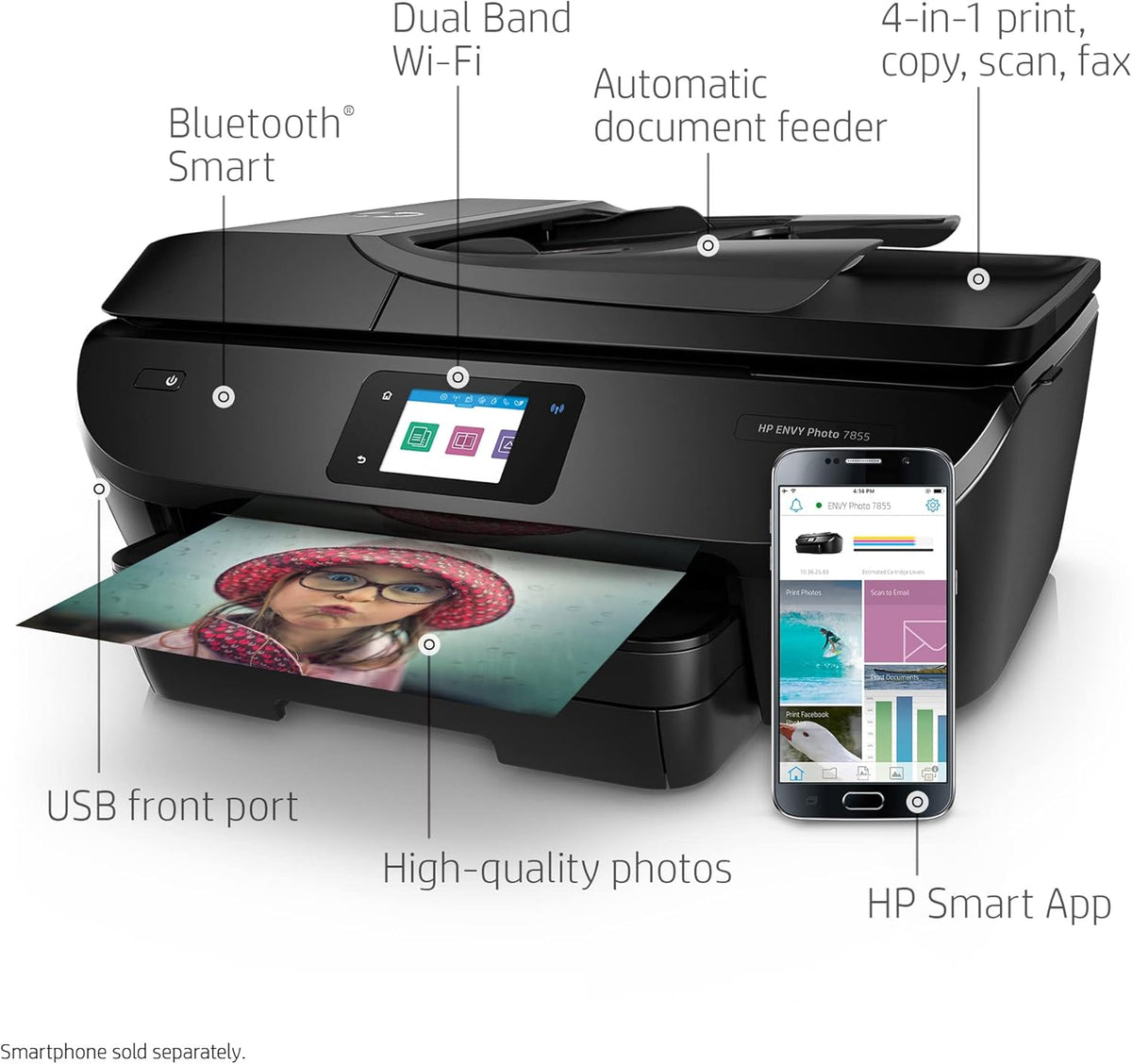 Wireless All-In-One Color Inkjet Photo Printer with Touchscreen B461