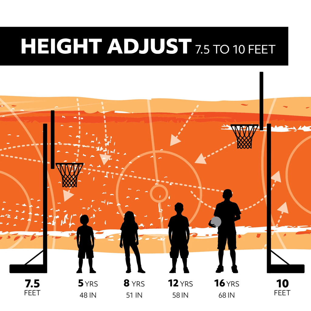 Adjustable Portable Basketball Hoop 44 inch U155155