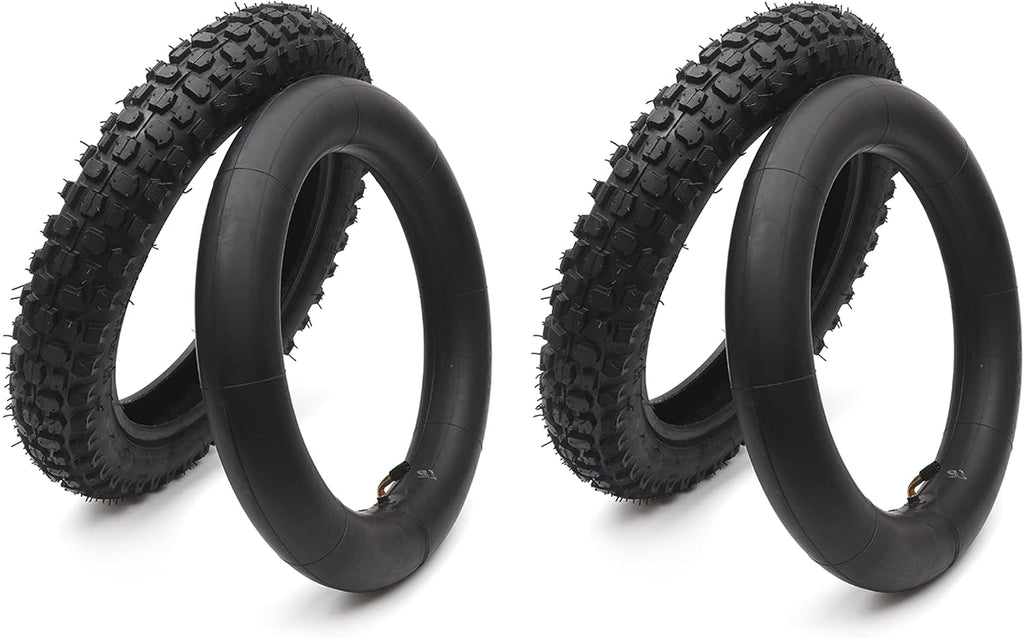 3.00-12 Knobby Motocross Dirt Bike Tire and Tube Set with TR87 Valve Stem L3055