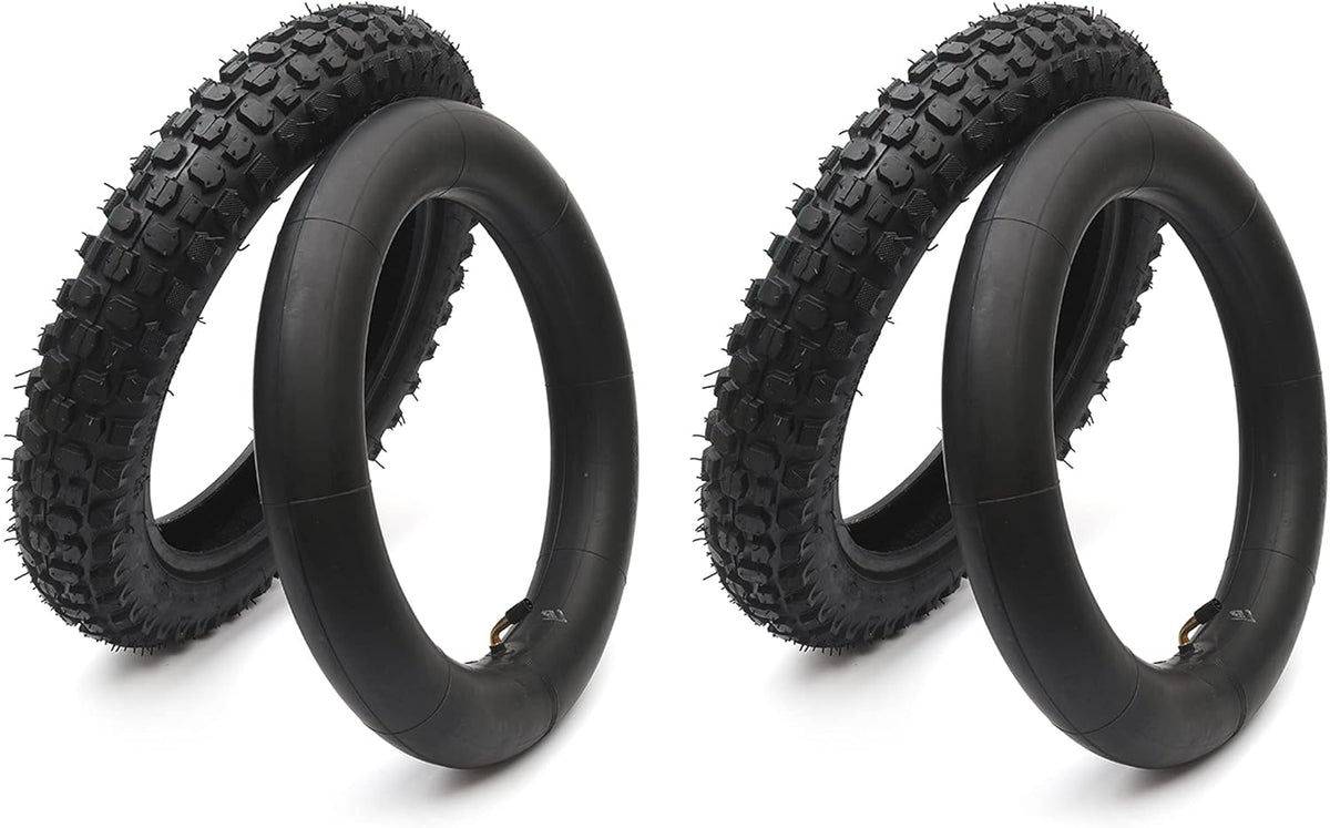3.00-12 Knobby Motocross Dirt Bike Tire and Tube Set with TR87 Valve Stem L3055