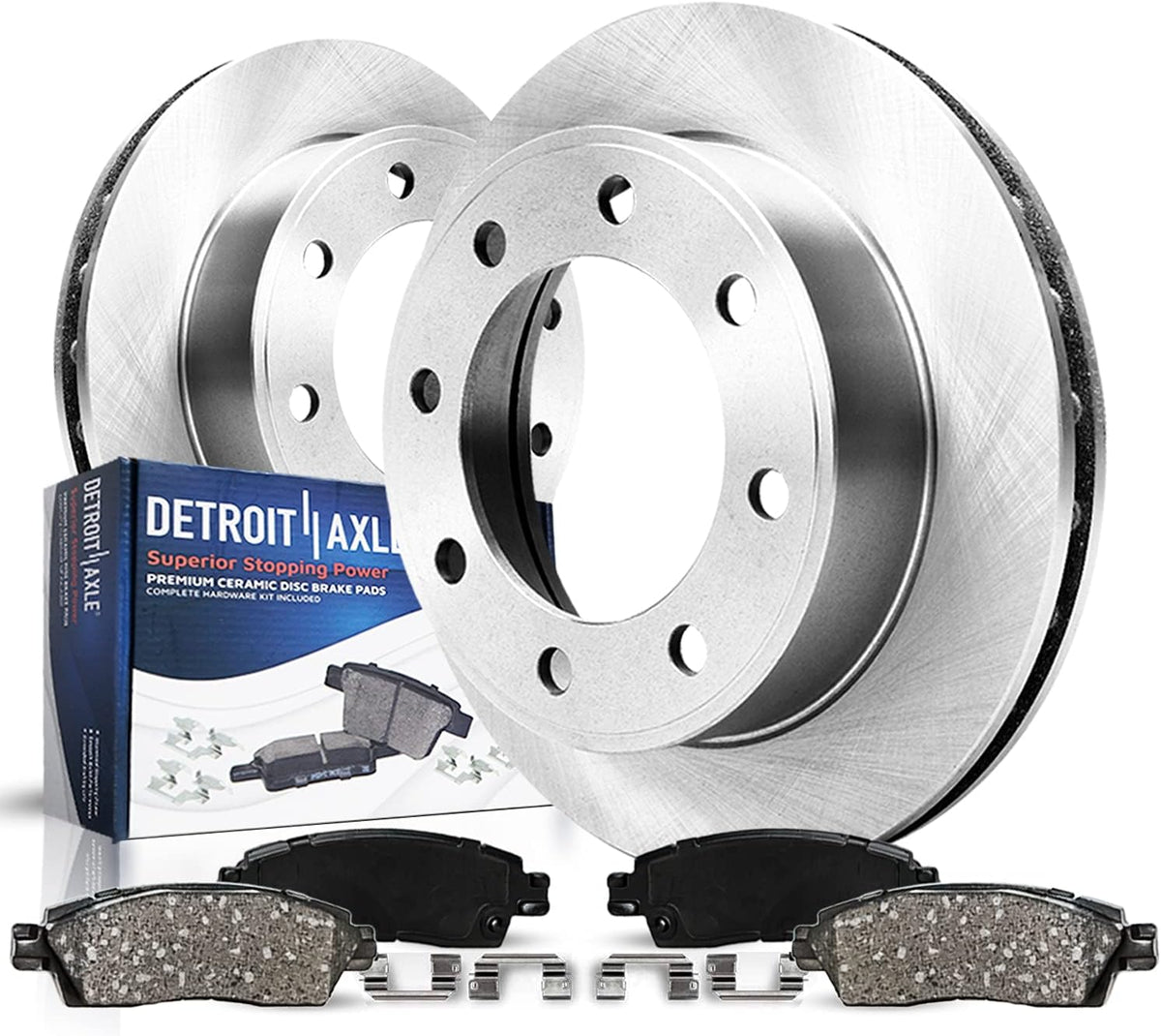 Rear Disc Rotors and Brake Pads 4pc Set H99766