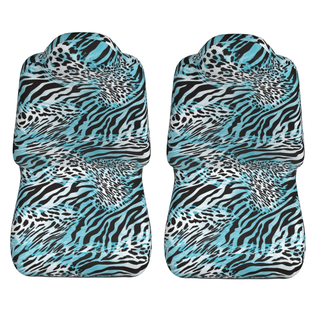 Zebra Leopard Print Car Seat Covers 2 Pack V47308