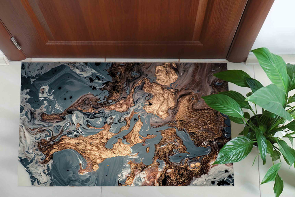 2'x3' Shimmery Marble Printed Rug F519