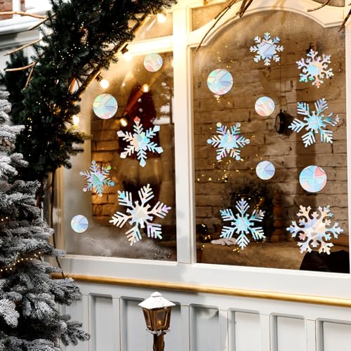 236 Pcs Christmas Snowflake Window Clings V78152