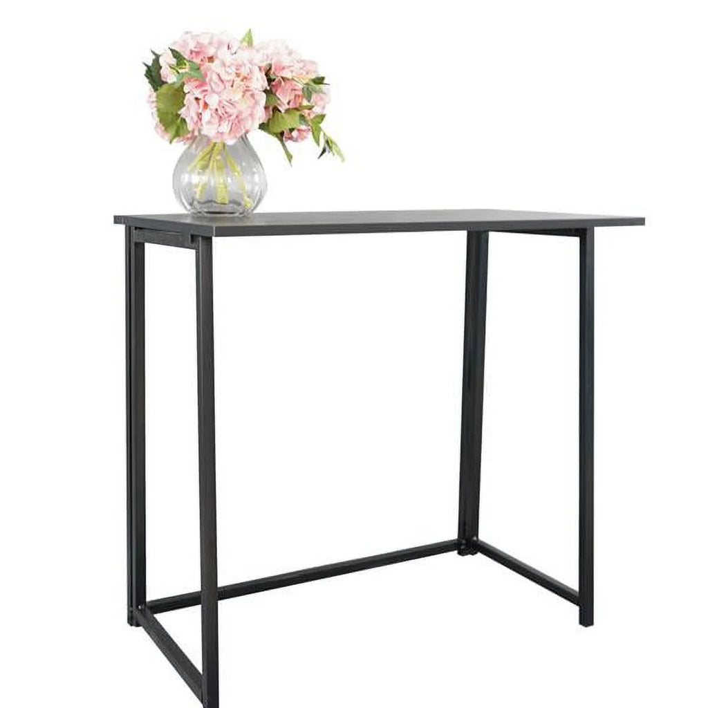 32" Black Folding Computer Desk Metal Frame A716569