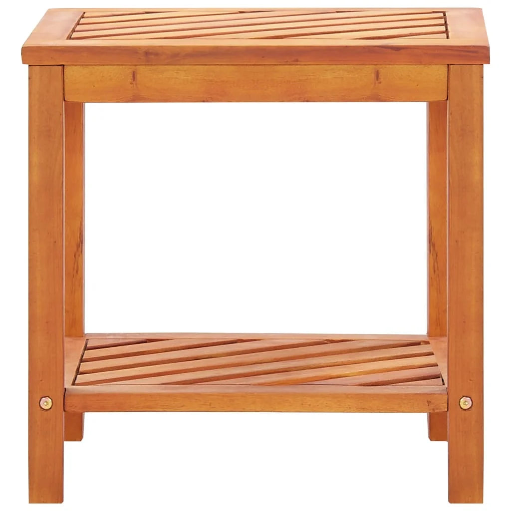 Solid Acacia Wood Side Table L86453