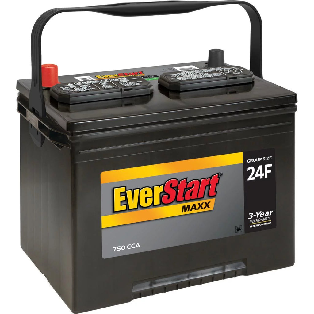 Lead Acid Automotive Battery, Group Size 24F 12 Volt, 750 CCA Y855
