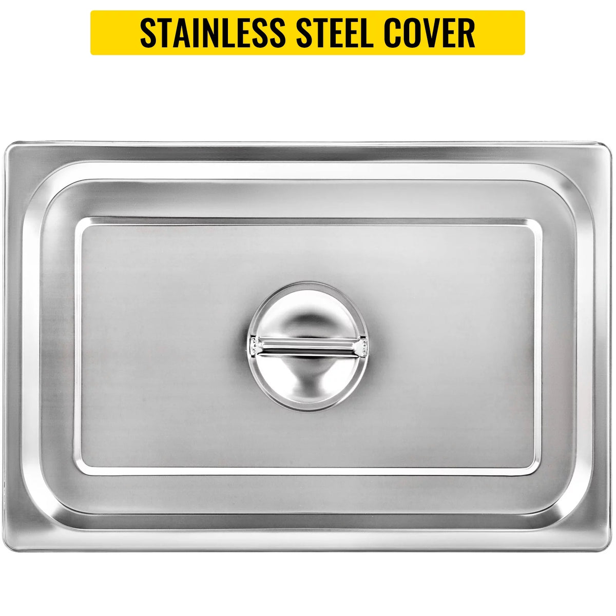 4 Pack 4 Inch Deep Full Size Stainless Steel Hotel Pan with Lid O39702