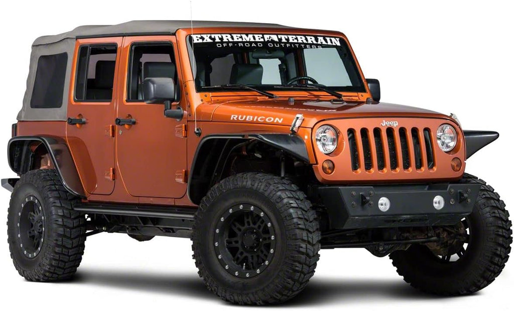 Textured Black Rubi Rails Compatible with 07-18 Jeep Wrangler JK 4-Door B83584